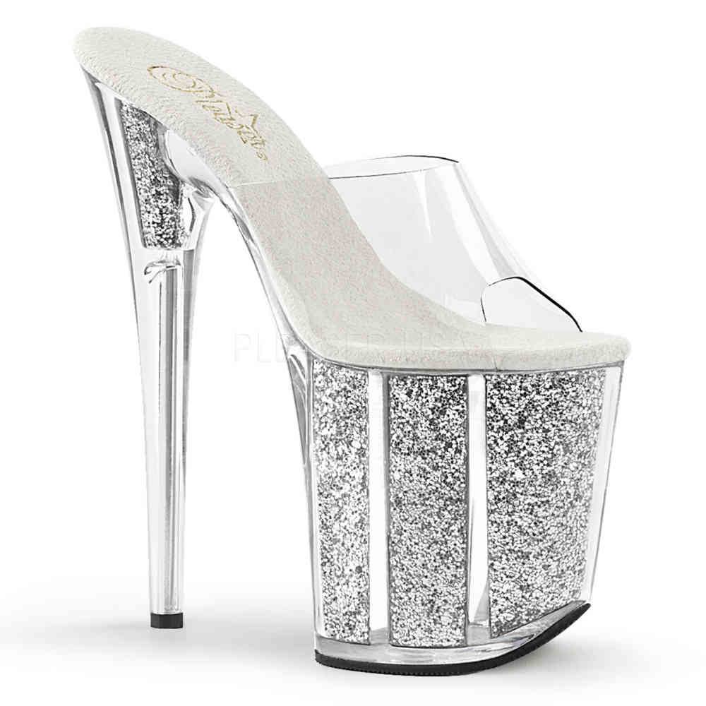 Pleaser - FLAMINGO801G Mules à talons - Chaussures de pole dance - Noir Product image